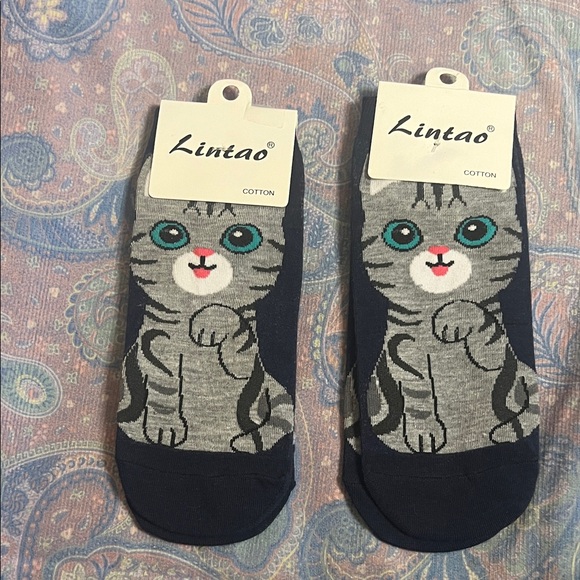 Accessories - Gray Cat Socks Women’s